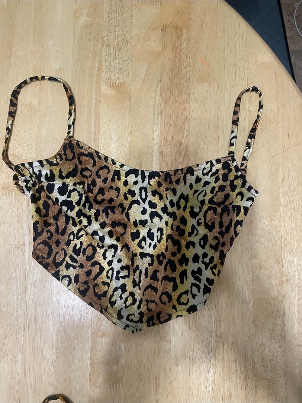 Leopard Print Satin Cami Top - Brown